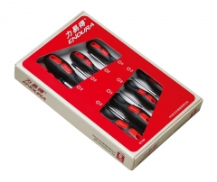 力易得 8件套花型橡塑柄螺丝批 E1167
