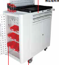 力易得 2抽屉带盘多用途工具车 E8194