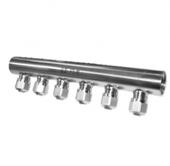日丰 不锈钢活接式分水器(双头螺纹) FS2-3/4F-1216×5