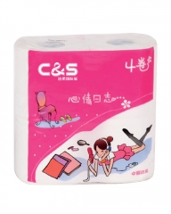 中顺洁柔 洁柔青春校园卷纸卫生纸(4卷装) JJ023-01