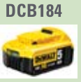 得伟 18V 5.0Ah 锂电池 DCB184