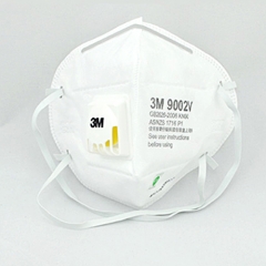 3M 9002V KN90/P1 9000系列折叠式带阀颗粒物防护口罩