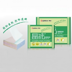 齐心 C6254 晶纯电脑打印纸241-4彩色三等份1000页不撕边