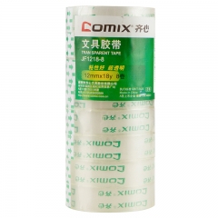 齐心 JF1218-8 超透文具胶带 8卷/筒 12mm*18y