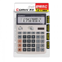 齐心 KA-1200H 舒视办公卡装计算器 白