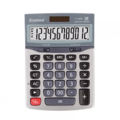 齐心 C-1222M 计算器 中台 科技银耐用金刚