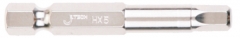 捷科 长度50mm单头六角形6.35mm六角旋具头 HX4.0-50