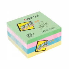 齐心 D6005 办公必备系列易事贴四色混装 3X3英寸 配