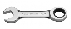 世达 全抛光两用短快扳18MM 43309