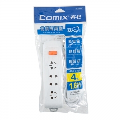 齐心 安心系列排插/插座/2+2位*1.8米 QDA-C401