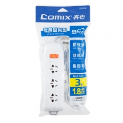 齐心 安心系列排插/插座/3位*1.8米 QDA-C301