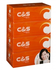 中顺洁柔 C&S180抽盒装纸面巾（4盒装） CH001-01