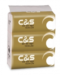 中顺洁柔 C&S 150抽抽取式纸面巾（3包装） CR020-01
