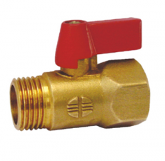 日丰 201黄铜闸阀 Q1/2"M*1/2"F-DN15(小红帽)