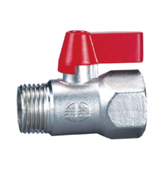 日丰 201黄铜球阀(镍) Q1/2"M*1/2"F-DN15(小红帽)