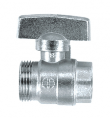 日丰 201黄铜球阀(镍)  Q3/4"M*1/2"F-DN15(T手柄)