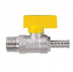日丰 502黄铜气阀(镍)  S1/2"M*ф10-DN10