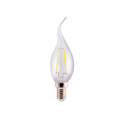 佛山照明 FSL C35拉尾泡 220V2W 65K E14全周光全玻璃灯丝灯