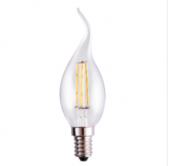 佛山照明 FSL C35拉尾泡 220V4W 65K E14全周光全玻璃灯丝灯