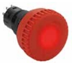 施耐德 带灯急停按钮32mm 蘑菇头12V XB6ETI522P