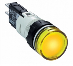 施耐德 圆形黄色 (LED12 ～24V) 16mm 指示灯 XB6AV5BB