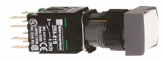 施耐德 长方形白色 NO/NC 16mm 按钮 XB6DA15B