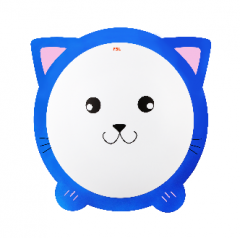 佛山照明 FSL吸顶灯φ350 220V26W 65K大家二代 蓝色卡通猫标准型10*1