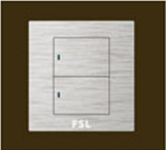 佛山照明 F9 二位双路大跷板任意点开关（带LED灯）F9-K2/1D