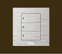 佛山照明 F9 三位单极大跷板任意点开关（带LED灯）F9-K3/1D