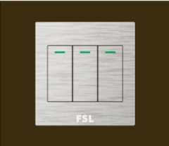 佛山照明 F9 三位双路大跷板开关 F9-K3/1