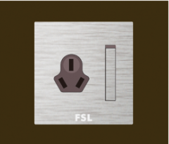佛山照明 F9 一位单极大跷板开关三扁插座 F9-103K1/1