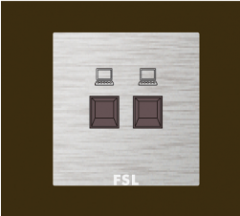 佛山照明 F9 二位八线电脑信息插座 F9-DN/2
