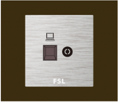 佛山照明 F9 电视插座及八线电脑信息插座 F9-DS/DN