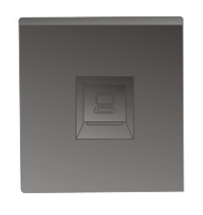 佛山照明 S2.0 单电脑插座功能件（灰色） S2.0-GDN