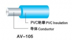 中联电缆 耐温105℃铜芯聚氯乙烯绝缘安装线/绝缘屏蔽安装线AV-105 0.03mm²