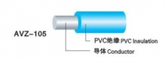 中联电缆 耐温105℃铜芯阻燃聚氯乙烯绝缘安装线AVZ-105 0.12mm²