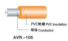 中联电缆 耐温105℃铜芯聚氯乙烯绝缘安装线/绝缘屏蔽安装线AVR-105 0.2mm²