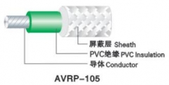 中联电缆 耐温105℃铜芯聚氯乙烯绝缘屏蔽安装线AVRP-105 0.1mm²