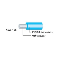 中联电缆 耐温105℃铜芯阻燃聚氯乙烯绝缘安装线AVZ-105 0.75mm²