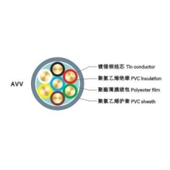 中联电缆 聚氯乙烯绝缘聚多芯安装电缆 AVV 5*0.5mm²