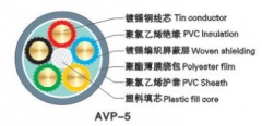 中联电缆 聚氯乙烯绝缘屏蔽安装电缆 AVP-5 5*0.35mm²
